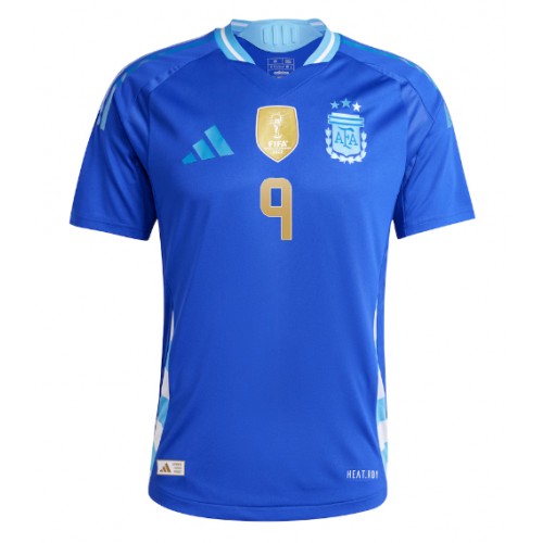 Echipament fotbal Argentina Julian Alvarez #9 Tricou Deplasare Copa America 2024 maneca scurta Echipament fotbal Argentina Julian Alvarez #9 Tricou Deplasare Copa America 2024 maneca scurta